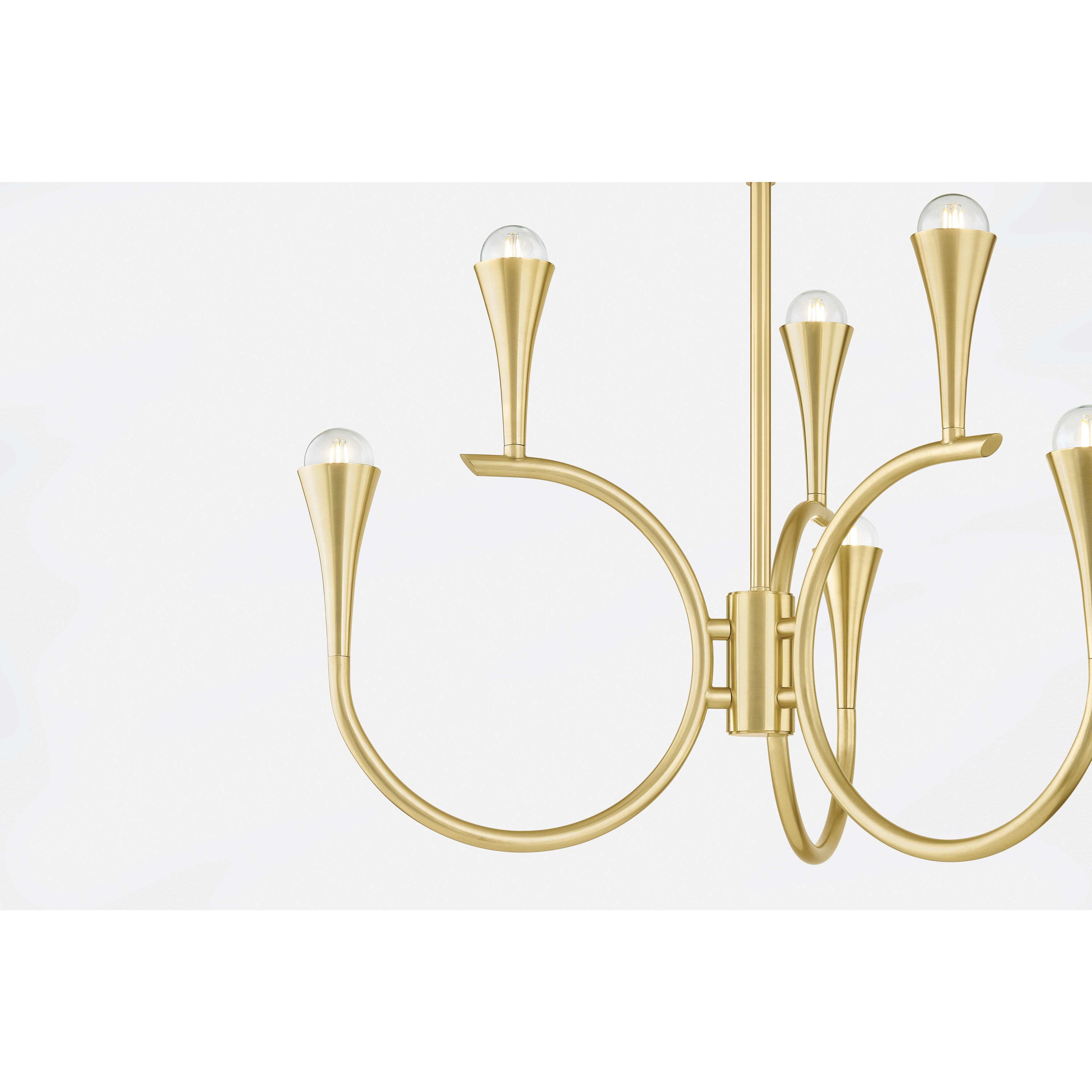 Aviana 6 Light 27 inch Aged Brass Chandelier Ceiling Light